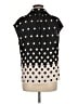 Halston 100% Polyester Polka Dots Black Sleeveless Blouse Size M - photo 2