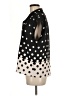 Halston 100% Polyester Polka Dots Black Sleeveless Blouse Size M - photo 5