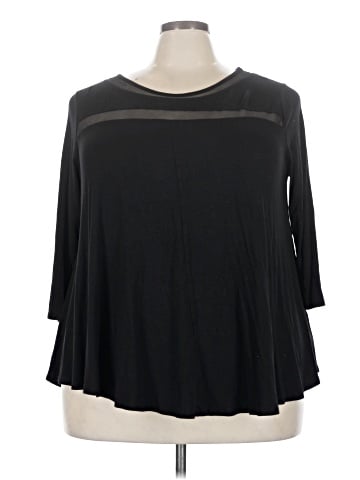 Green Envelope 3/4 Sleeve Top (view 1)