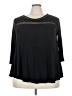 Green Envelope Black 3/4 Sleeve Top Size 3X - photo 1