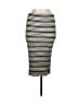 Three Dots Stripes Gray Black Casual Skirt Size M - photo 1