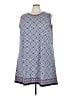 Max Studio Print Blue Casual Dress Size 3X - photo 1