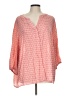 Saint Tropez West Pink 3/4 Sleeve Blouse Size L (estimated) - photo 1