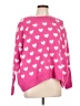 Vince Camuto Hearts Pink Pullover Sweater Size L - photo 1