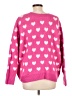 Vince Camuto Hearts Pink Pullover Sweater Size L - photo 2