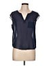 Bongo 100% Polyester Blue Short Sleeve Blouse Size L - photo 1