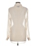 Angie 100% Polyester Polka Dots Ivory Long Sleeve Blouse Size M - photo 2