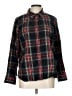 L.L.Bean Plaid Black Long Sleeve Button-Down Shirt Size L (petite) - photo 1