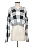 Mi ami Checkered-gingham Gray Pullover Sweater Size S - photo 1