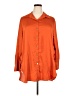 Cato Orange 3/4 Sleeve Button-Down Shirt Size 18 - photo 1