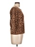 Neiman Marcus 100% Cashmere Animal Print Brown Cashmere Pullover Sweater Size L - photo 4
