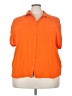 Rouge 100% Rayon Orange Short Sleeve Blouse Size 3X - photo 1