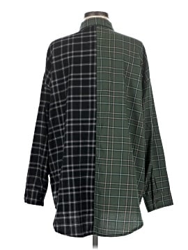 Peace Love World Long Sleeve Button-Down Shirt (view 2)