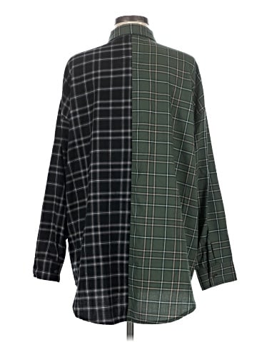 Peace Love World Long Sleeve Button-Down Shirt (view 2)
