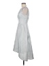 Dessy Collection Chevron-herringbone Silver Cocktail Dress Size 6 - photo 5