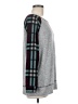 Honeyme Plaid Gray Pullover Sweater Size M - photo 4
