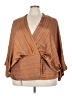 Hayden 100% Polyester Orange Brown Long Sleeve Blouse Size 3XL - photo 1