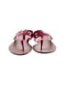 Kate Spade New York 100% Leather Solid Red Flip Flops Size 10 1/2 - photo 2