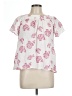 Gap Outlet Pink Short Sleeve Blouse Size L - photo 1