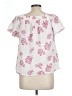 Gap Outlet Pink Short Sleeve Blouse Size L - photo 2
