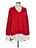Brochu Walker Color Block Red Wool Pullover Sweater Size M - photo 1