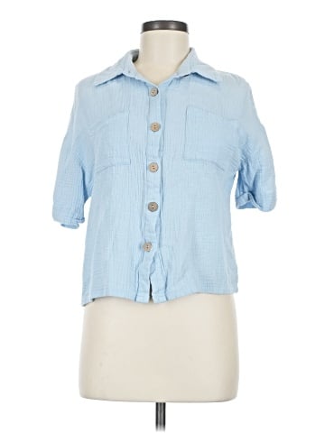 Shein 3/4 Sleeve Button-Down Shirt (view 1)