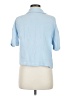 Shein Blue 3/4 Sleeve Button-Down Shirt Size M - photo 2