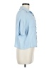 Shein Blue 3/4 Sleeve Button-Down Shirt Size M - photo 4