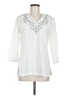 Rafaella 100% Cotton Ivory 3/4 Sleeve Blouse Size 6 - photo 1