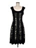 Connected Apparel Graphic Black Cocktail Dress Size 8 - photo 1