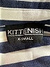 Kittenish Stripes Silver Long Sleeve Button-Down Shirt Size XS - photo 7