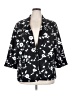 New York Clothing Co. Floral Black Blazer Size 2X - photo 1