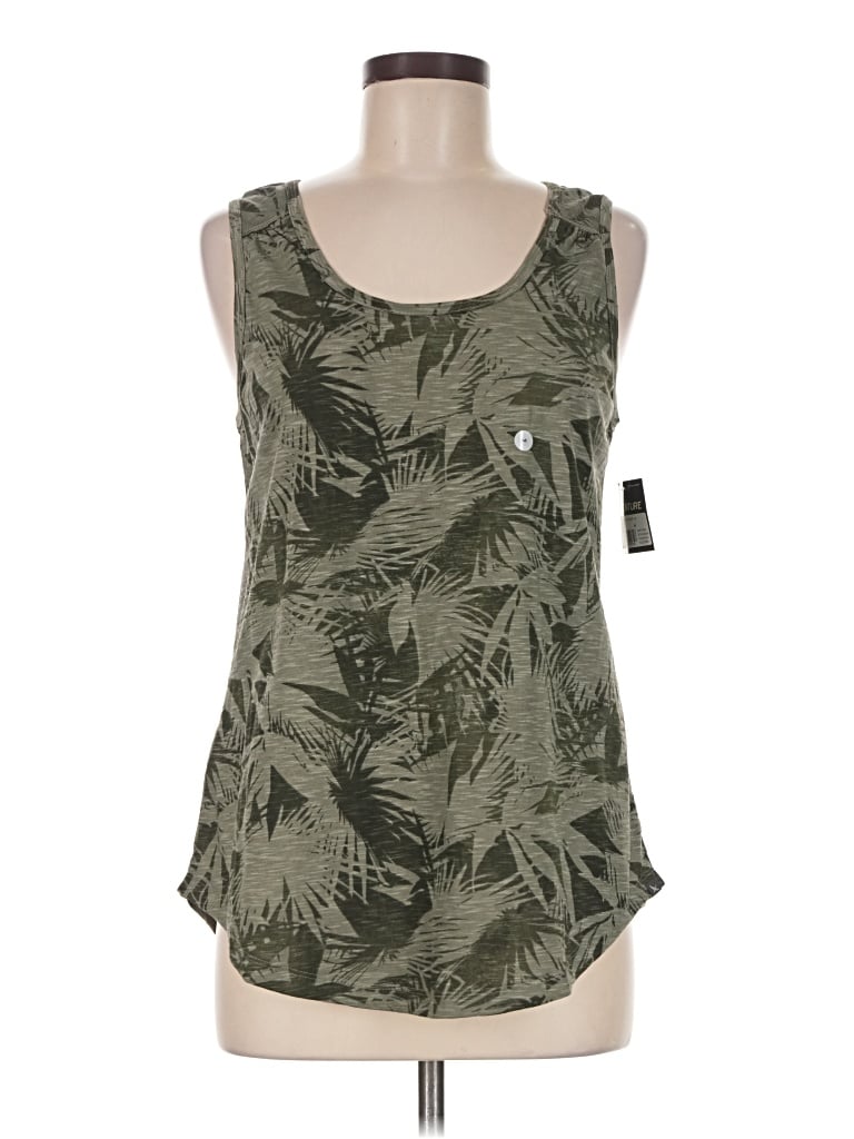 Pre-owned Eddie Bauer Tank Top Green Scoop Neck Tops