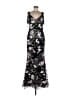 MARCHESA notte Floral Black Cocktail Dress Size 8 - photo 1