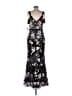 MARCHESA notte Floral Black Cocktail Dress Size 8 - photo 2
