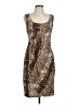 Connected Apparel Animal Print Brown Cocktail Dress Size 12 - photo 1