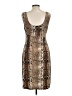 Connected Apparel Animal Print Brown Cocktail Dress Size 12 - photo 2