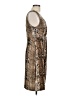 Connected Apparel Animal Print Brown Cocktail Dress Size 12 - photo 4