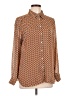 Rose + Olive 100% Polyester Polka Dots Orange Long Sleeve Blouse Size L - photo 1