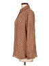 Rose + Olive 100% Polyester Polka Dots Orange Long Sleeve Blouse Size L - photo 5