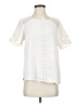 Mine 100% Polyester Ivory Short Sleeve Blouse Size S - photo 1