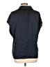 Vince. 100% Silk Black Blue Short Sleeve Silk Top Size L - photo 2