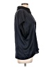 Vince. 100% Silk Black Blue Short Sleeve Silk Top Size L - photo 4