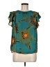 DR2 100% Polyester Teal Short Sleeve Blouse Size M - photo 1