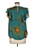 DR2 100% Polyester Teal Short Sleeve Blouse Size M - photo 2