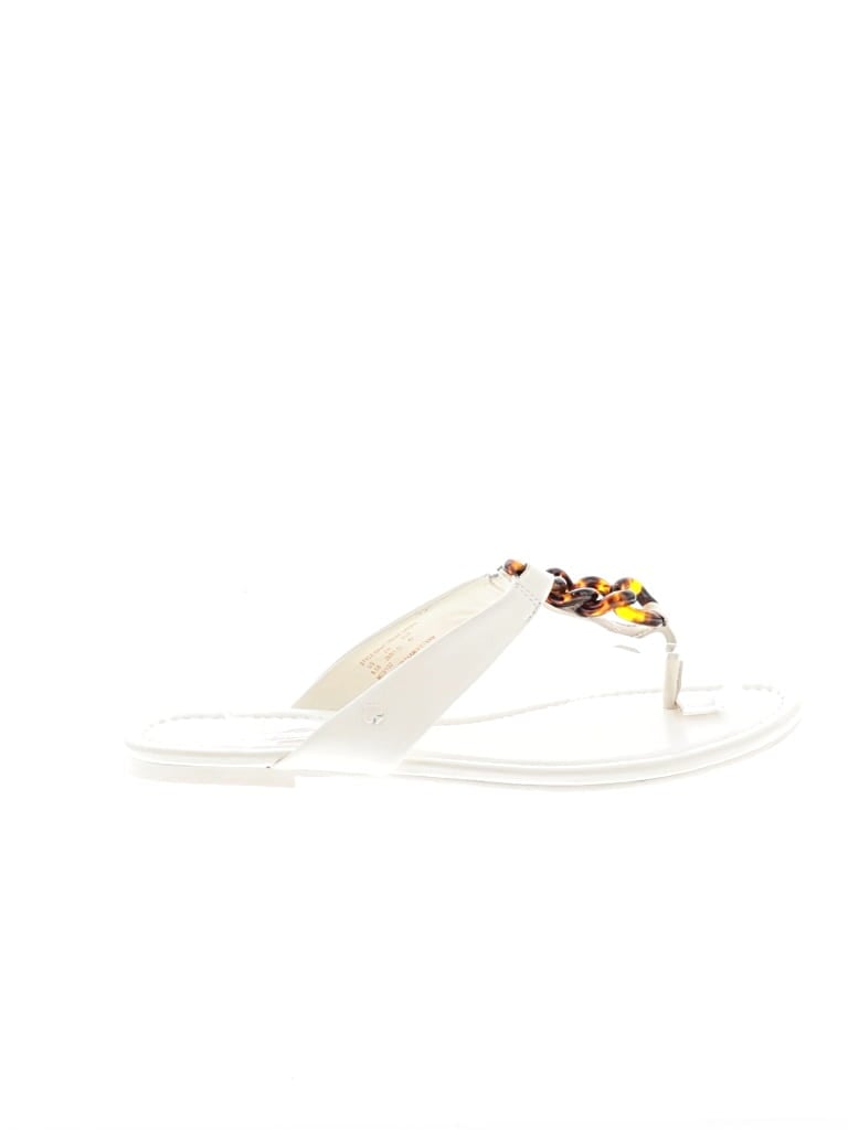 Pre-owned Kate Spade New York Flip Flops In White