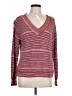 Nic + Zoe Stripes Red Pullover Sweater Size L - photo 1