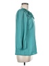 Ann Taylor 100% Polyester Teal 3/4 Sleeve Blouse Size 6 - photo 4