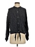 O'Neill 100% Viscose Houndstooth Black Long Sleeve Blouse Size S - photo 1