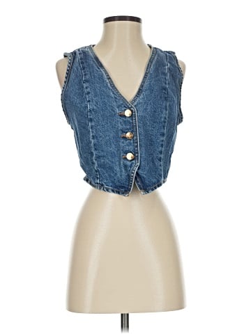 Zara Denim Vest (view 1)